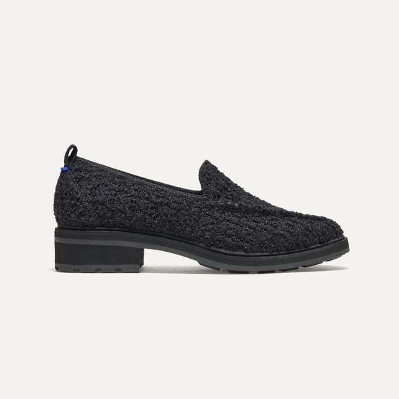 Rothy's Shoes - Rothy's The Lug Loafer - Black Bouclé Size 8